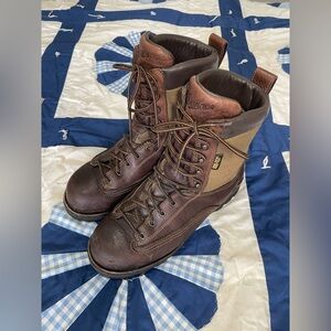 Danner Men's Dark Brown and Tan Leather Boots
